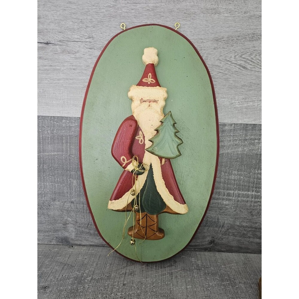 House of Lloyd Christmas Around the World Santa Wooden Wall Hanging 16"